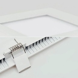 Plafoniera LED a filo moderna/contemporanea in metallo con finitura pittura, 12 W, luce bianca calda/bianca