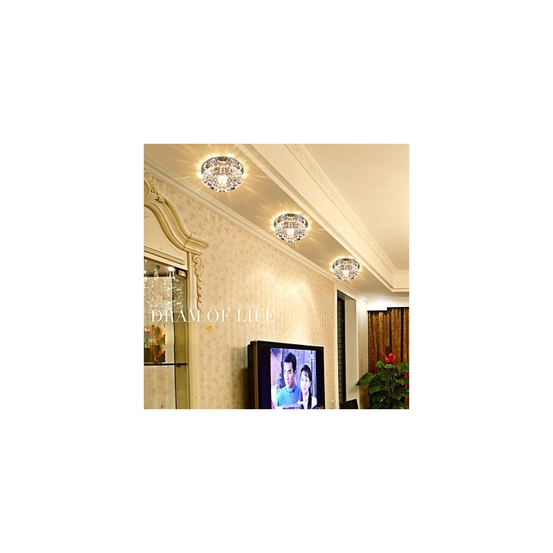 Plafoniera da soffitto in cristallo con faretti SMD 3W, 3 lampadine