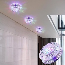 Plafoniera da soffitto in cristallo con faretti SMD 3W, 3 lampadine