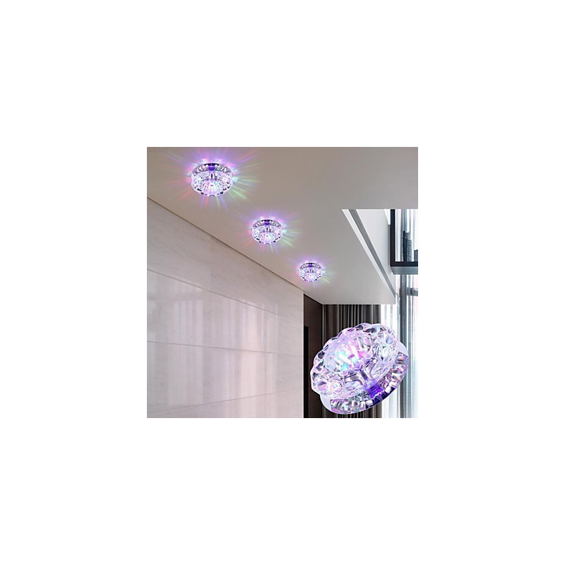 Plafoniera da soffitto in cristallo con faretti SMD 3W, 3 lampadine