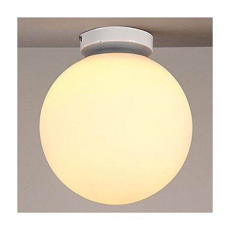 Lampada a sospensione globo in vetro bianco contemporanea