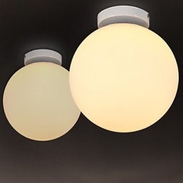 Lampada a sospensione globo in vetro bianco contemporanea