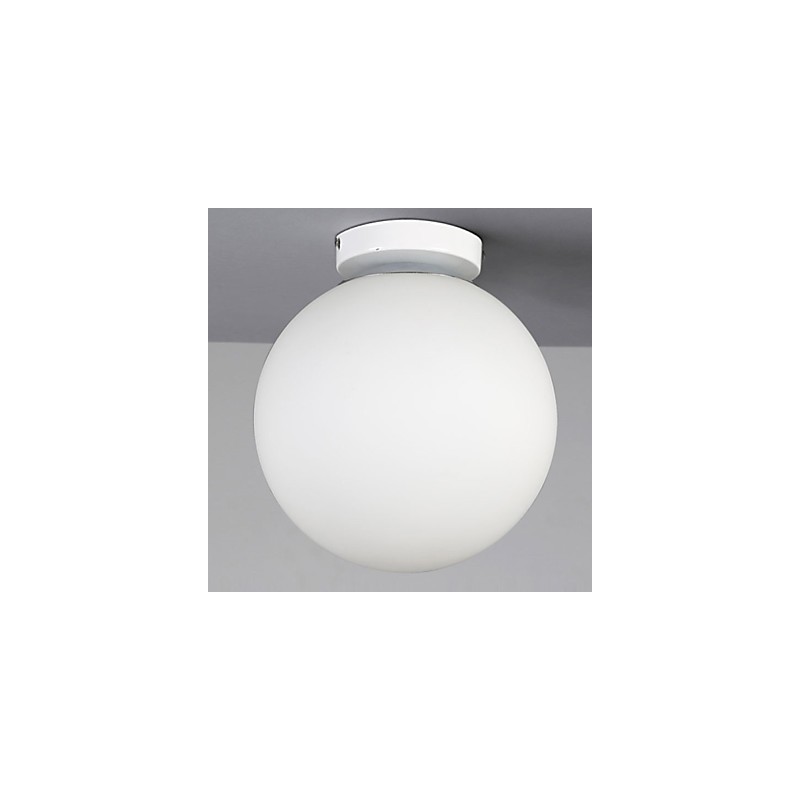Lampada a sospensione globo in vetro bianco contemporanea