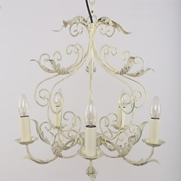 Lampadario a sospensione in stile europeo, semplice e moderno, multicolore, 5 luci