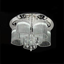 Plafoniera LED a filo moderna contemporanea cromata 50 cm