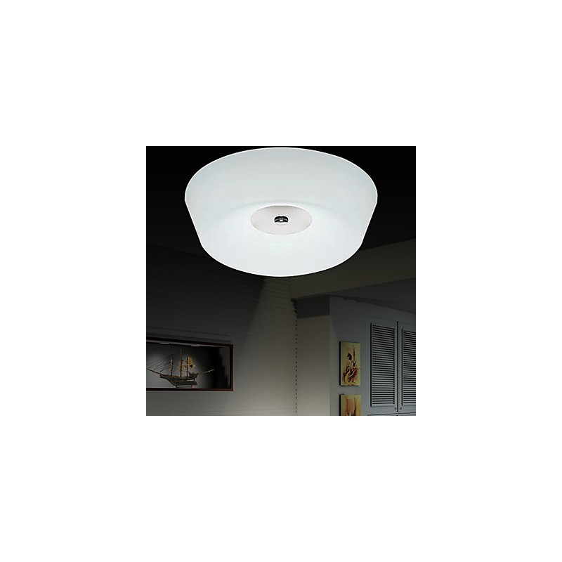 Plafoniera LED da soffitto moderna cromata in metallo 77 W