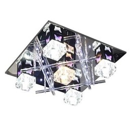 Plafoniera a filo moderna in cristallo trasparente 5 lampadine E26/E27