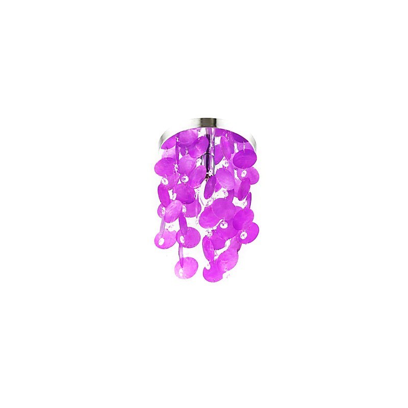 Plafoniera a filo mini moderna contemporanea finitura galvanizzata viola