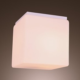 Plafoniera a filo moderna contemporanea mini in vetro bianco E26/E27 12 cm
