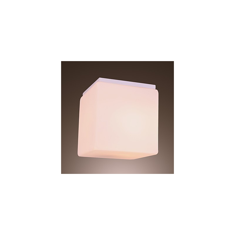 Plafoniera a filo moderna contemporanea mini in vetro bianco E26/E27 12 cm