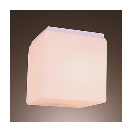 Plafoniera a filo moderna contemporanea mini in vetro bianco E26/E27 12 cm