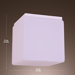 Plafoniera a filo moderna contemporanea mini in vetro bianco E26/E27 12 cm