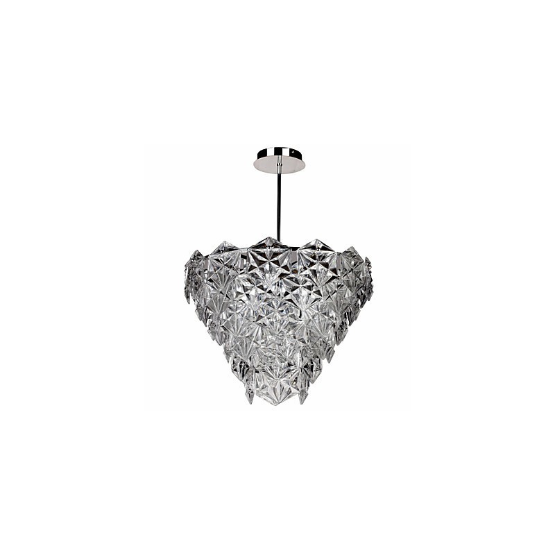 Lampadario a filo in cristallo moderno contemporaneo trasparente 1 lampadina E12/E14