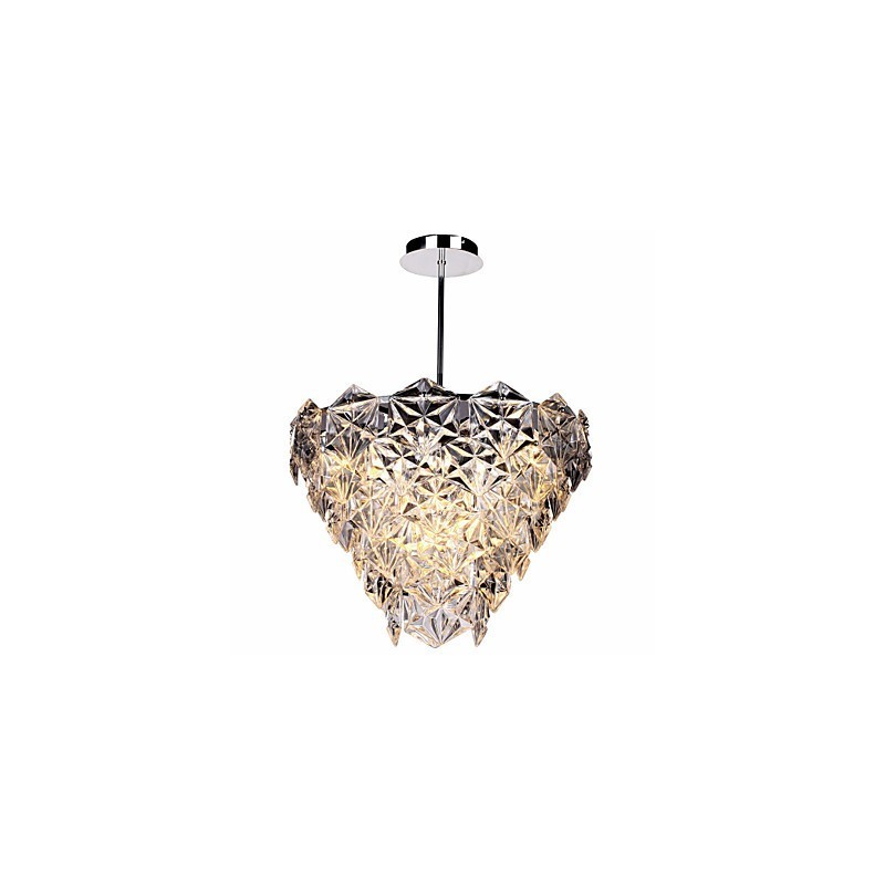 Lampadario a filo in cristallo moderno contemporaneo trasparente 1 lampadina E12/E14