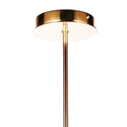 Lampadario a filo moderno contemporaneo in cristallo trasparente, finitura oro, 1 lampadina G9