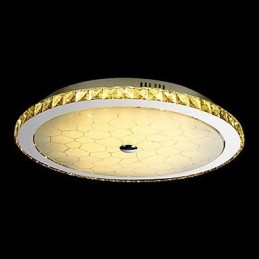 Plafoniera a filo moderna contemporanea in cristallo e metallo 60 cm
