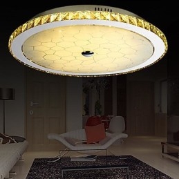 Plafoniera a filo moderna contemporanea in cristallo e metallo 60 cm