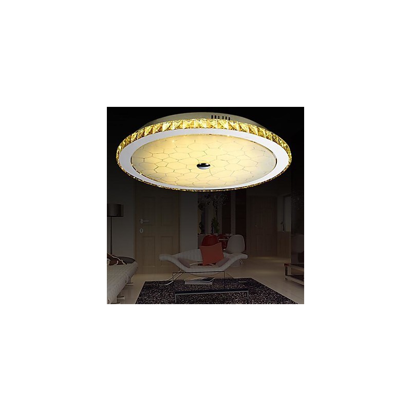 Plafoniera a filo moderna contemporanea in cristallo e metallo 60 cm