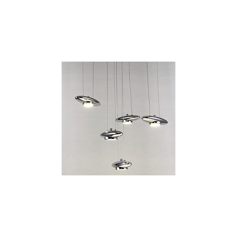 Plafoniera a filo LED integrato 6 lampadine 4W metallo moderno classico
