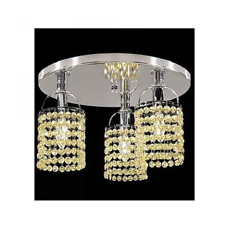 Lampadario a filo moderno in metallo e cristallo 35 cm