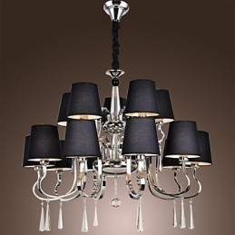 Lampadario moderno contemporaneo rustico classico vintage in metallo cromato