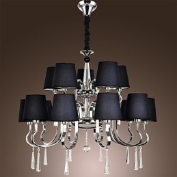 Lampadario moderno contemporaneo rustico classico vintage in metallo cromato