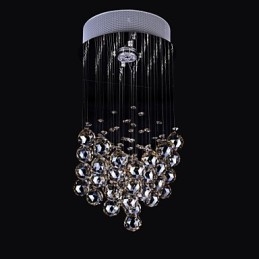Lampadario a filo in cristallo K9 con 1 luce chiara