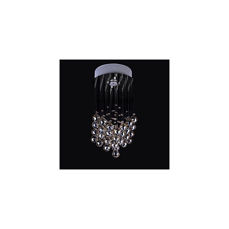 Lampadario a filo in cristallo K9 con 1 luce chiara