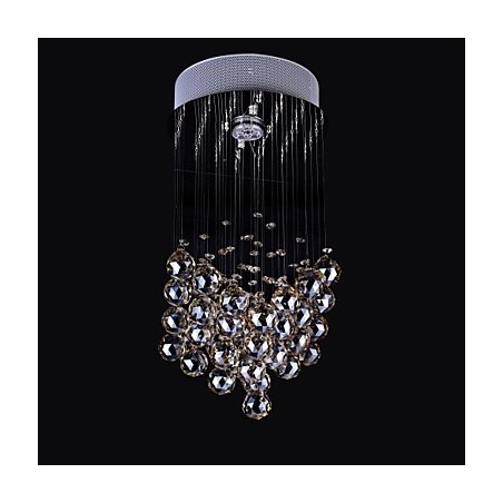 Lampadario a filo in cristallo K9 con 1 luce chiara