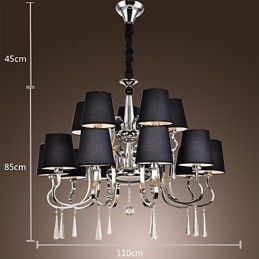 Lampadario moderno contemporaneo rustico classico vintage in metallo cromato