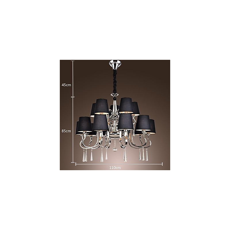Lampadario moderno contemporaneo rustico classico vintage in metallo cromato