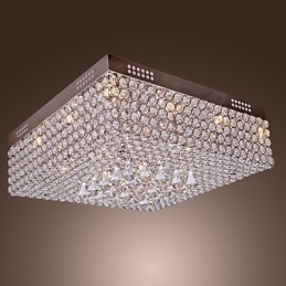 Plafoniera a filo in cristallo trasparente LED 45 colori