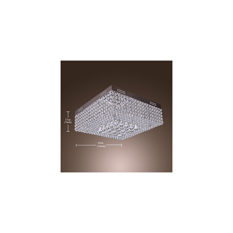 Plafoniera a filo in cristallo trasparente LED 45 colori