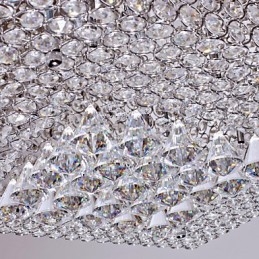 Plafoniera a filo in cristallo trasparente LED 45 colori
