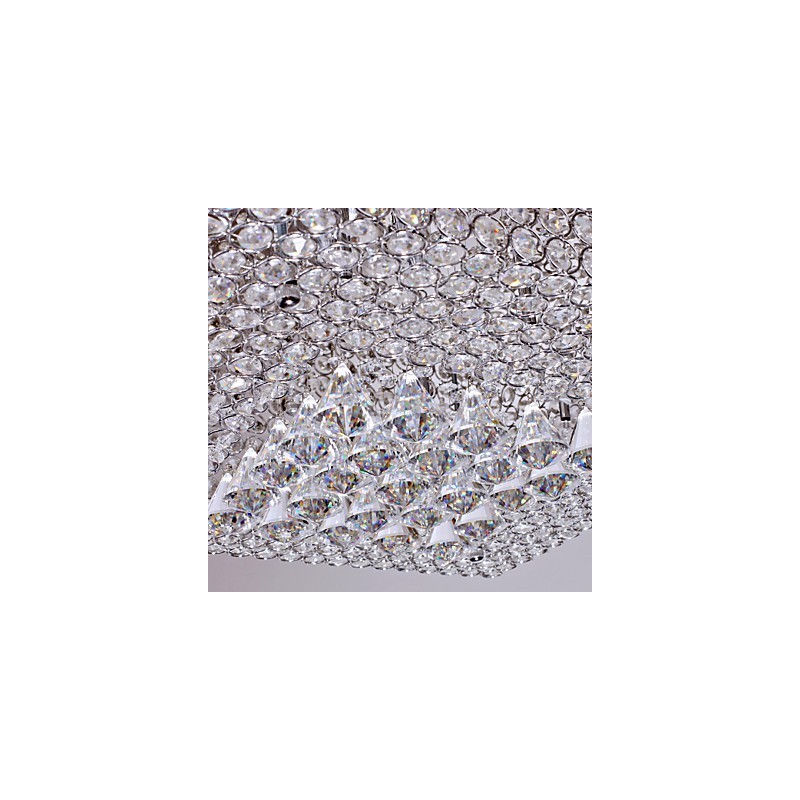 Plafoniera a filo in cristallo trasparente LED 45 colori