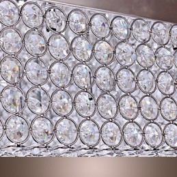 Plafoniera a filo in cristallo trasparente LED 45 colori