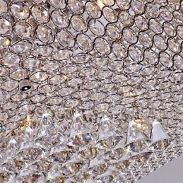 Plafoniera a filo in cristallo trasparente LED 45 colori