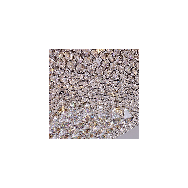 Plafoniera a filo in cristallo trasparente LED 45 colori