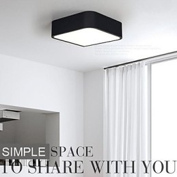Plafoniera LED moderna a filo in metallo e acrilico bianco 36 cm
