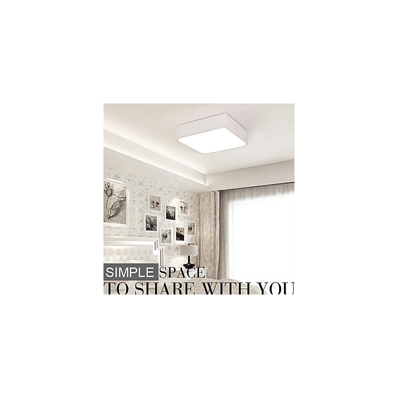 Plafoniera LED moderna a filo in metallo e acrilico bianco 36 cm