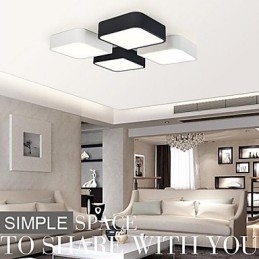 Plafoniera LED moderna a filo in metallo e acrilico bianco 36 cm