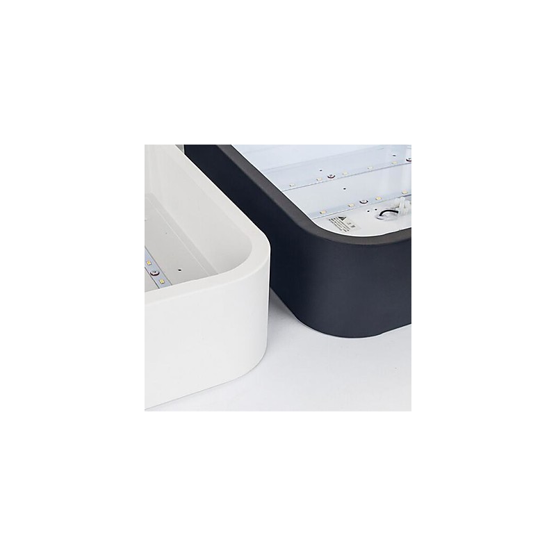 Plafoniera LED moderna a filo in metallo e acrilico bianco 36 cm