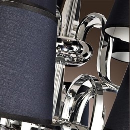 Lampadario moderno contemporaneo rustico classico vintage in metallo cromato