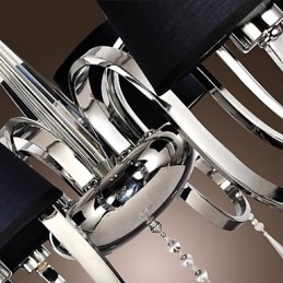 Lampadario moderno contemporaneo rustico classico vintage in metallo cromato