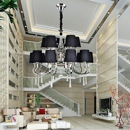 Lampadario moderno contemporaneo rustico classico vintage in metallo cromato
