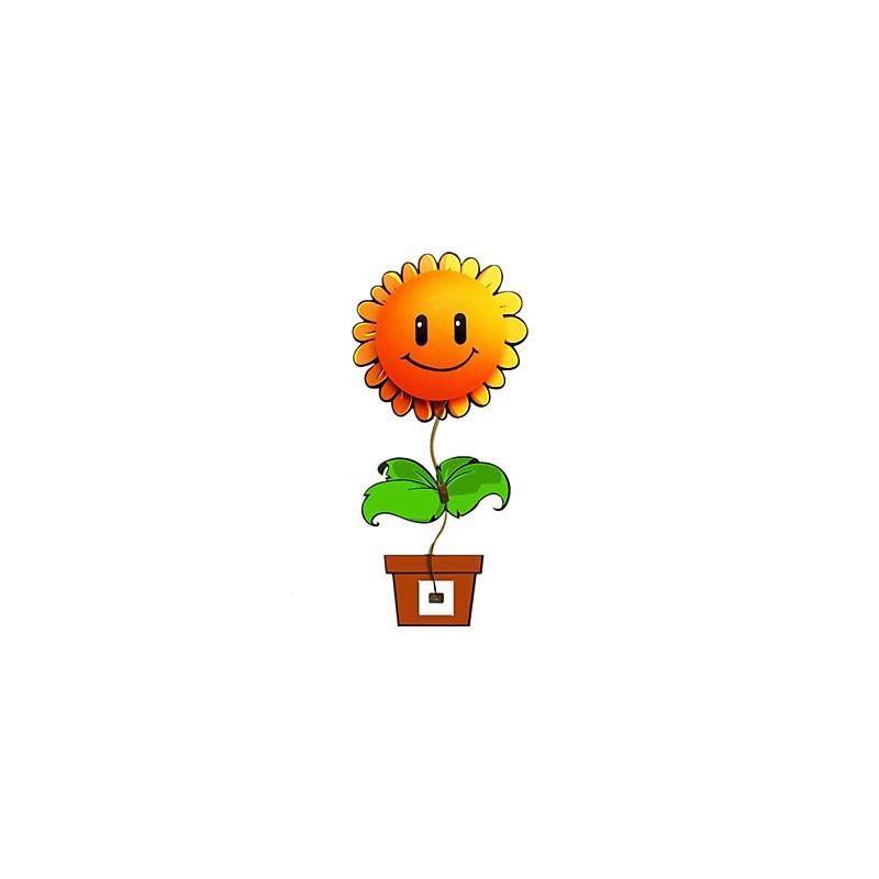 Applique da parete per bambini con fiori e faccia, luce notturna arancione 19 x 19 x 8 cm