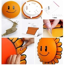 Applique da parete moderna creativa 3D in carta da parati con luce LED