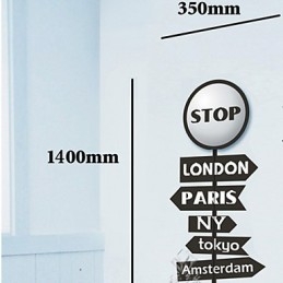 Applique da parete LED Stop in plastica 26 cm 3D