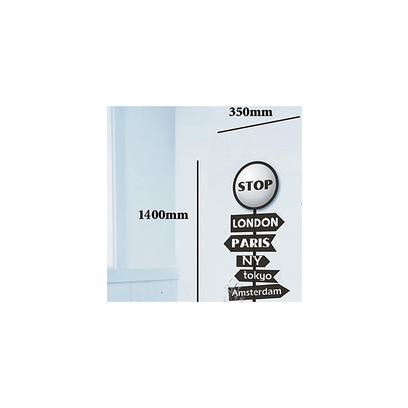 Applique da parete LED Stop in plastica 26 cm 3D