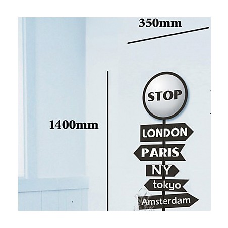 Applique da parete LED Stop in plastica 26 cm 3D